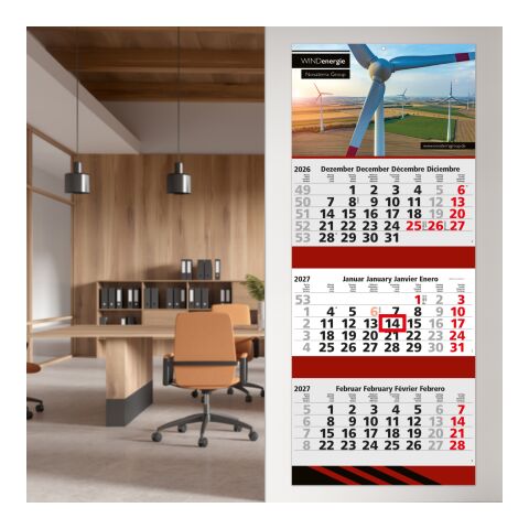 3-Monatskalender Mehrblock Maxi 3 Post Extra-Breite 335 mm Hellgrau | 335 × 805 mm | ohne Werbeanbringung | Nicht verfügbar | Nicht verfügbar | Nicht verfügbar