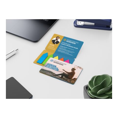 Haftmarker-Set Multi-Card Umschlag mikroperforiert 85 × 55 mm | ohne Werbeanbringung | ohne Werbeanbringung | Pfeil/Folie | matt