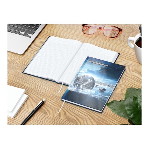 Notizbuch Note-Book Ecken spitz Hardcover individuell bedruckt DIN A5 | ohne Werbeanbringung | glänzend | Winkelkaro