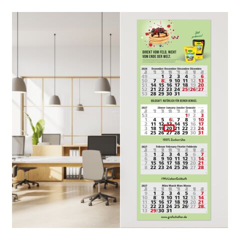 4-Monatskalender Mehrblock Quadro Light 4 mehrsprachig Hellgrau | 330 × 900 mm | ohne Werbeanbringung | Nicht verfügbar | Nicht verfügbar | Nicht verfügbar | Österreich (D/GB/F/I)