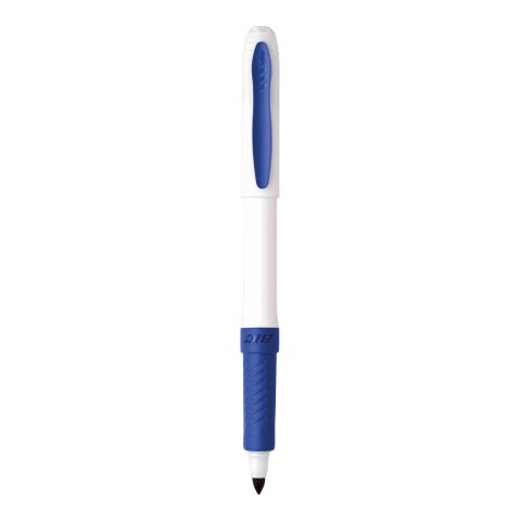 BIC® Mark-it Permanent Marker Weiß-mittelblau | 1-farbiger Siebdruck | Schaft-Clipverlängerung | 25.00 mm x 45.00 mm