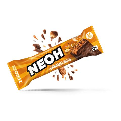 NEOH Schokoriegel im Werbeschuber Caramel Nuts
