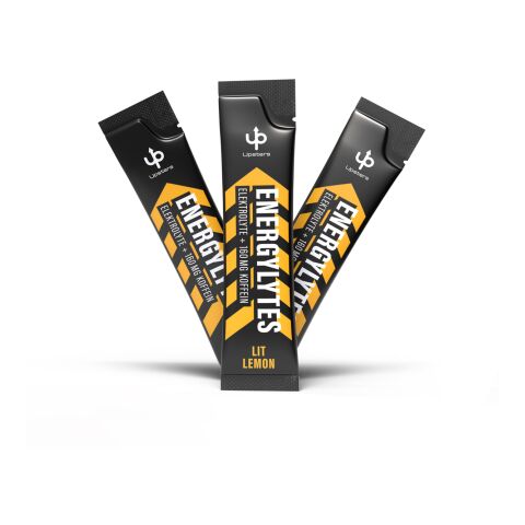 Upsters Energylytes Stick in Werbeklappkarte Digitaldruck | LIT Lemon