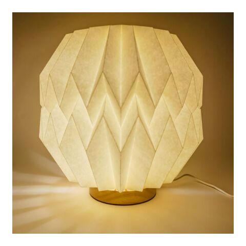 Coollux faltbare, von Origami inspirierte Papier-LED-Lampe Luna 25cm Natur | ohne Werbeanbringung | Nicht verfügbar | Nicht verfügbar