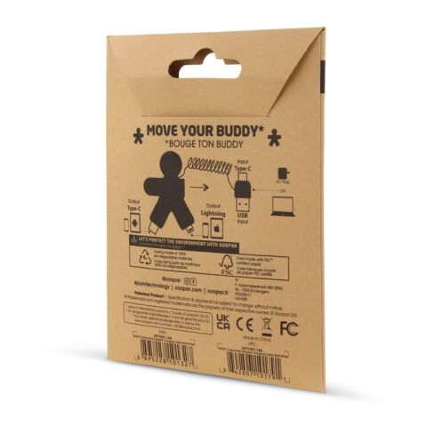 2064 | Xoopar Buddy Eco GRS Charging Cable Weiss | ohne Werbeanbringung | Nicht verfügbar | Nicht verfügbar | Nicht verfügbar