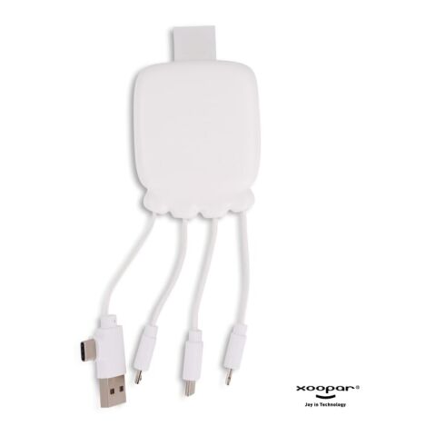 3192 | Xoopar Octopus Gamma 2 Bio Charging cable with 3.000mAh Powerbank Weiss | ohne Werbeanbringung | Nicht verfügbar | Nicht verfügbar | Nicht verfügbar