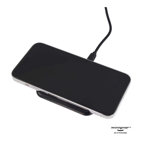 2259 | Xoopar Iné Wireless Fast Charger - Recycled Leather 15W Schwarz | ohne Werbeanbringung | Nicht verfügbar | Nicht verfügbar | Nicht verfügbar