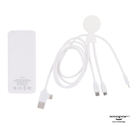 3199 | Xoopar Mr. Bio Powerbank and cable pack 7.000mAh Weiss