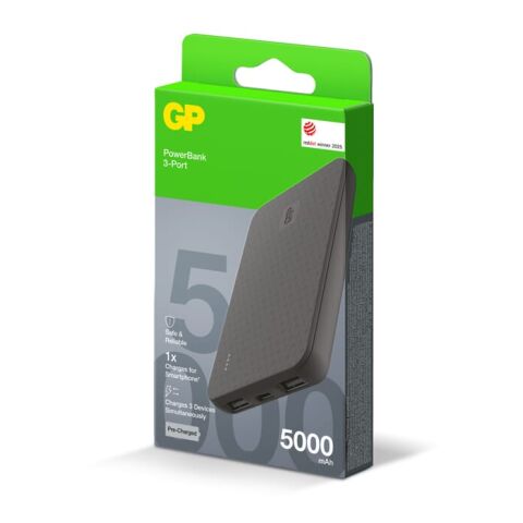GP B+ Serie Powerbank 5000 mAh Schwarz | ohne Werbeanbringung | Nicht verfügbar | Nicht verfügbar