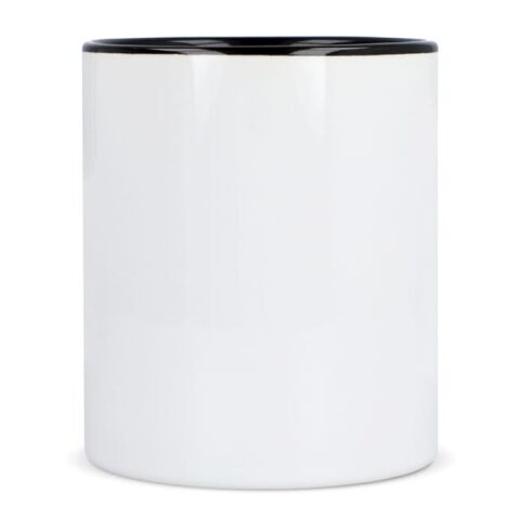 Oslo Sublimationsbecher  farbig innen &amp; Griff 300ml Weiss-Schwarz | ohne Werbeanbringung | Nicht verfügbar | Nicht verfügbar | Nicht verfügbar