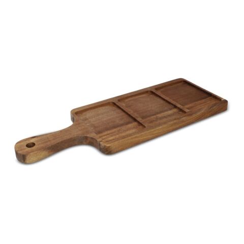 InSideOut Servierbrett aus Holz mit 3 Keramikschalen Ecru | Gravur | Seite 1 | 70 mm x 22 mm