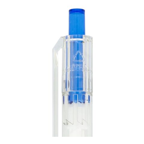 R-PET-Kugelschreiber Blau Weiss-Blau Weiss | 1-farbiger Tampondruck | 270° vom Clip | 50 mm x 7 mm | Nicht verfügbar