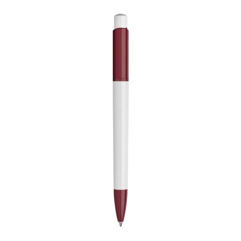 Kugelschreiber Kamal hardcolour Weiss-Dunkelrot | 1-farbiger Siebdruck | 180° vom Clip | 40 mm x 25 mm | Nicht verfügbar
