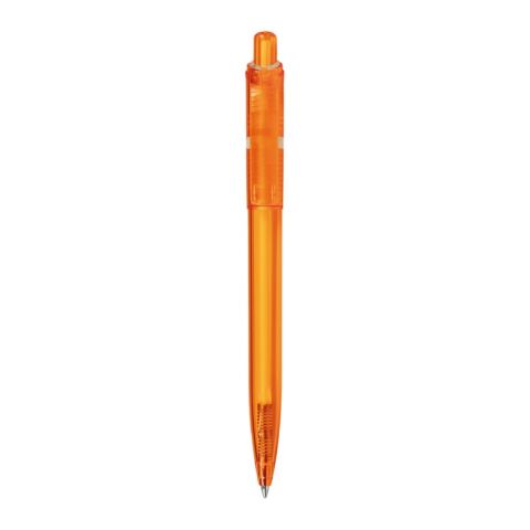 Kugelschreiber Ducal Clear Transparent Orange-Orange | 1-farbiger Siebdruck | in Verlängerung vom Clip | 40 mm x 25 mm | Nicht verfügbar