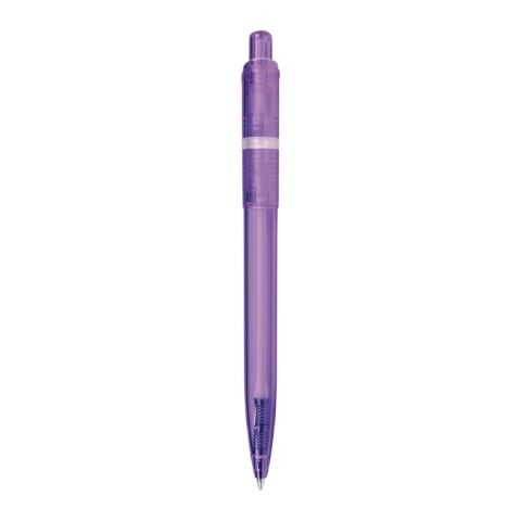 Kugelschreiber Ducal Clear Transparent Transparent Lila-Transparent Lila | 1-farbiger Siebdruck | 270° vom Clip | 40 mm x 25 mm | Nicht verfügbar