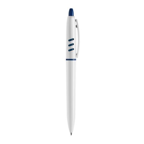 Kugelschreiber S30 hardcolour Weiss-Dunkelblau | 1-farbiger Siebdruck | 270° vom Clip | 40 mm x 25 mm | Nicht verfügbar