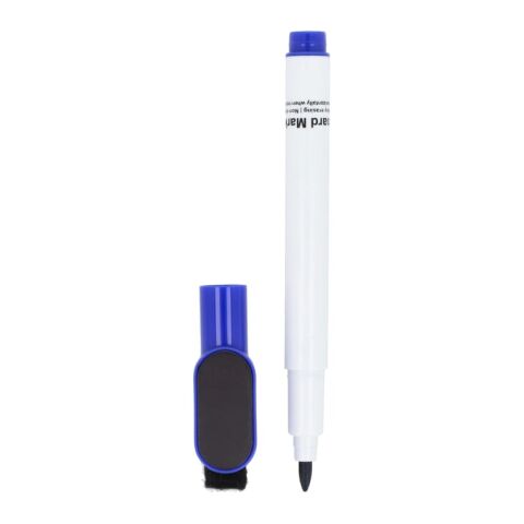 Whiteboard-Marker mit Magnet und Wischer Blau Weiss | ohne Werbeanbringung | Nicht verfügbar | Nicht verfügbar