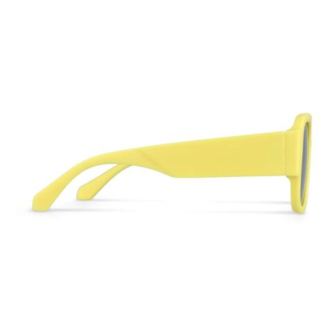 Bastian Sonnenbrille UV400 Hellgelb | 1-farbiger Tampondruck | 1 cm vom linken Scharnier | 50 mm x 15 mm