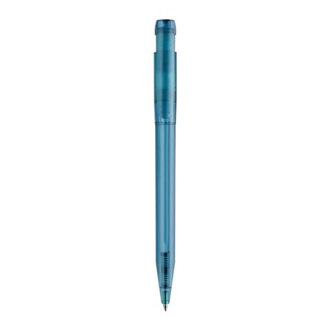 Kugelschreiber Pier Clear Transparent Blau Weiss-Blau Weiss | 1-farbiger Siebdruck | 180° vom Clip | 45 mm x 25 mm | Nicht verfügbar