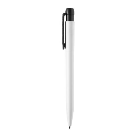 Kugelschreiber Ingeo TM Pen hardcolour Weiss-Schwarz | 1-farbiger Siebdruck | 180° vom Clip | 45 mm x 25 mm | Nicht verfügbar