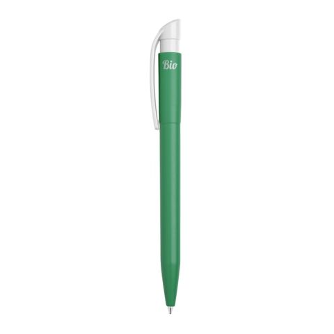 Kugelschreiber S45 Bio hardcolour Grün-Weiss | 1-farbiger Siebdruck | 270° vom Clip | 45 mm x 25 mm | Nicht verfügbar