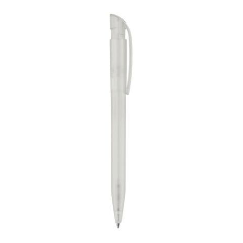Kugelschreiber S45 R-PET Transparent Weiss-Weiss | 1-farbiger Siebdruck | 90° vom Clip | 45 mm x 25 mm | Nicht verfügbar