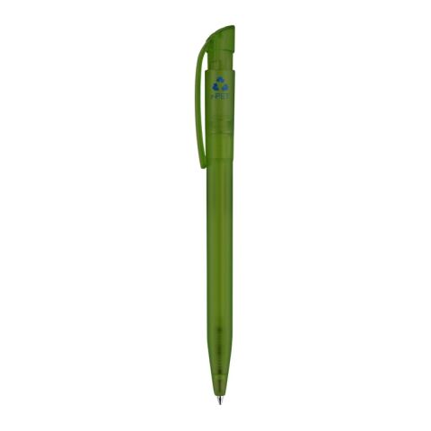 Kugelschreiber S45 R-PET Transparent Grün-Grün | 1-farbiger Siebdruck | in Verlängerung vom Clip | 45 mm x 25 mm | Nicht verfügbar