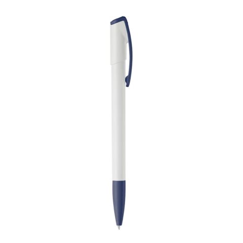 Kugelschreiber Deniro Hardcolour Weiss-Dunkelblau | 1-farbiger Siebdruck | 90° vom Clip | 45 mm x 25 mm | Nicht verfügbar