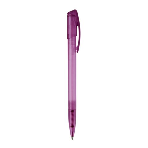 Kugelschreiber Deniro Frosty Transparent Violett | 1-farbiger Siebdruck | in Verlängerung vom Clip | 45 mm x 25 mm | Nicht verfügbar