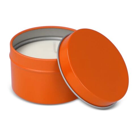 Kirtan-Duftkerze auf Pflanzenbasis in großer recycelter Dose Orange | ohne Werbeanbringung | Nicht verfügbar | Nicht verfügbar