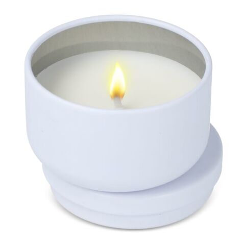 Asana unparfümierte Kerze auf Pflanzenbasis in recycelter Dose Weiss | ohne Werbeanbringung | Nicht verfügbar | Nicht verfügbar