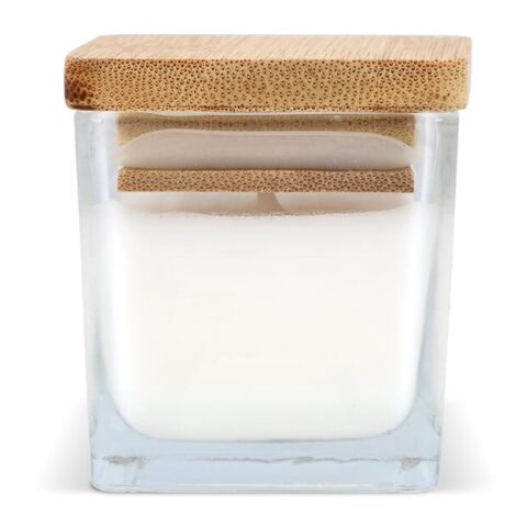 Chakra Kerze auf pflanzlicher Basis im Glasgefäß Weiss | ohne Werbeanbringung | Nicht verfügbar | Nicht verfügbar