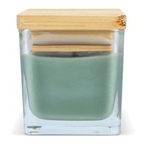 Chakra Kerze auf pflanzlicher Basis im Glasgefäß Olivgrün | ohne Werbeanbringung | Nicht verfügbar | Nicht verfügbar