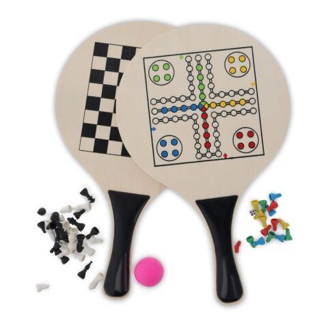 MDF Beach Tennis mit Spielen auf den Oberflächen Schwarz | ohne Werbeanbringung | Nicht verfügbar | Nicht verfügbar | Nicht verfügbar