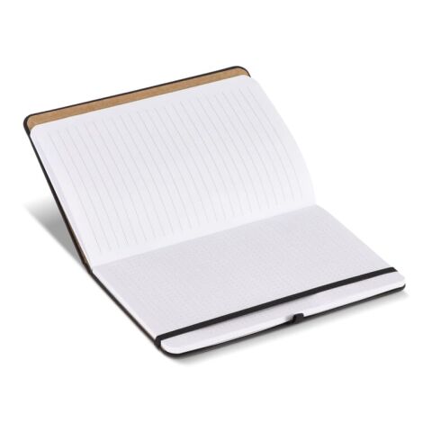 Notizbuch Olmo Hardcover PU A5 mit Haftnotizen schwarz | ohne Werbeanbringung | Nicht verfügbar | Nicht verfügbar