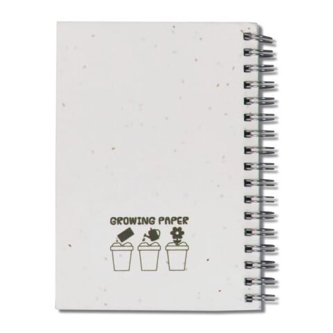 Spiral-Notizbuch aus Saatgutpapier Weiss | ohne Werbeanbringung | Nicht verfügbar | Nicht verfügbar | Nicht verfügbar