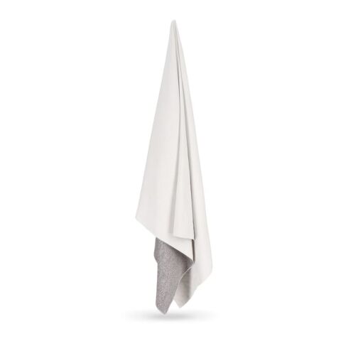 Schnelltrocknendes Handtuch R-PET 70x140cm Sublimation Weiss-Grau | ohne Werbeanbringung | Nicht verfügbar | Nicht verfügbar