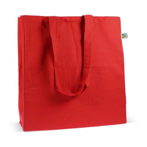 Tasche Fairtrade 140g 38x10x42 Rot / Weiß | ohne Werbeanbringung | Nicht verfügbar | Nicht verfügbar | Nicht verfügbar