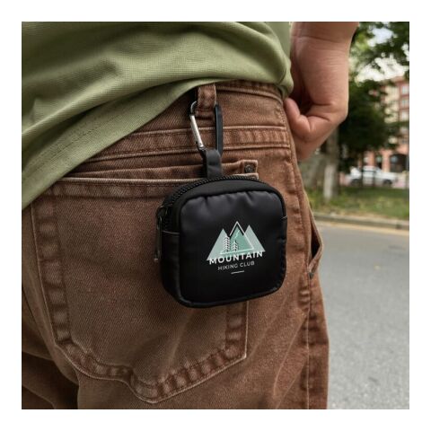 Nylon-Kopfhöreretui 6,5 x 6 cm schwarz | ohne Werbeanbringung | Nicht verfügbar | Nicht verfügbar