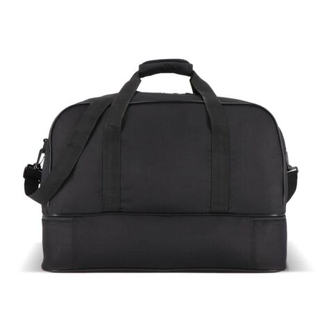 R-PET 600D Sport- und Reisetasche 55,5 x 25 x 36 cm 50 l Schwarz | Digital Transferdruck | Fach Vorderseite | 160 mm x 100 mm