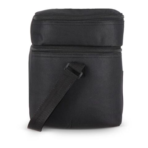 R-PET 600D Doppelfach-Kühltasche 30 x 20 x 25cm 12L Schwarz | ohne Werbeanbringung | Nicht verfügbar | Nicht verfügbar