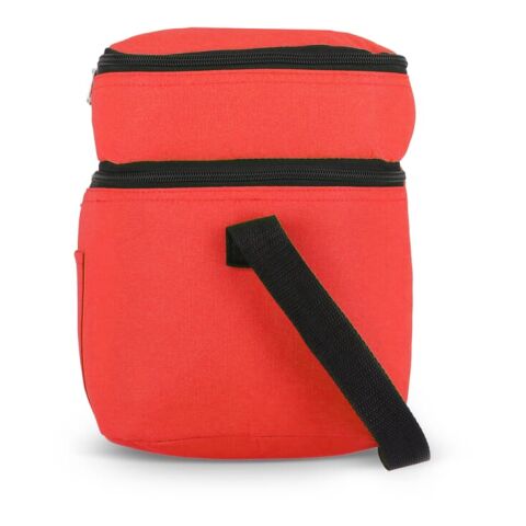 R-PET 600D Doppelfach-Kühltasche 30 x 20 x 25cm 12L Rot Weiß