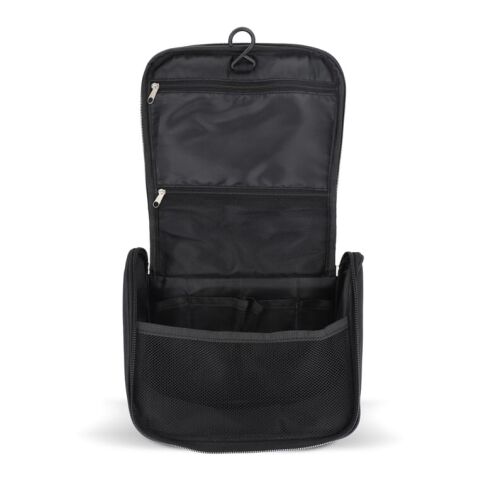 rPET 300D Kora Reise-Kulturbeutel schwarz | ohne Werbeanbringung | Nicht verfügbar | Nicht verfügbar
