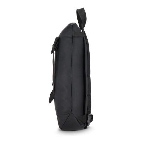 rPET 600D Navi Laptop-Rucksack 36 x 40 x 10 cm Schwarz | Digital Transferdruck | Vorderseite | 180 mm x 190 mm