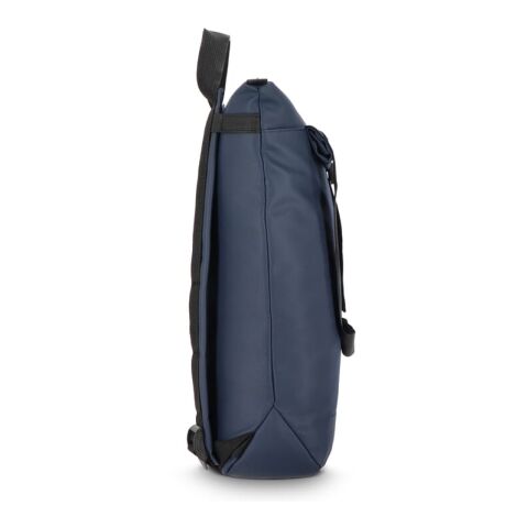 rPET 600D Navi Laptop-Rucksack 36 x 40 x 10 cm blau/schwarz | Digital Transferdruck | Vorderseite | 180 mm x 190 mm