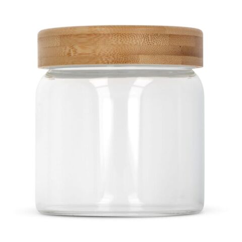 Kanister Glas &amp; Bambus 600ml Transparent | ohne Werbeanbringung | Nicht verfügbar | Nicht verfügbar | Nicht verfügbar