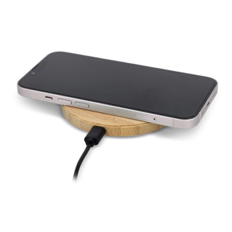 Wireless Ladepad Bambus 15W Natur | ohne Werbeanbringung | Nicht verfügbar | Nicht verfügbar