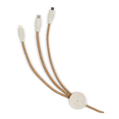 FSC cork 3 in 1 PD charging &amp; data cable Natur | ohne Werbeanbringung | Nicht verfügbar | Nicht verfügbar | Nicht verfügbar