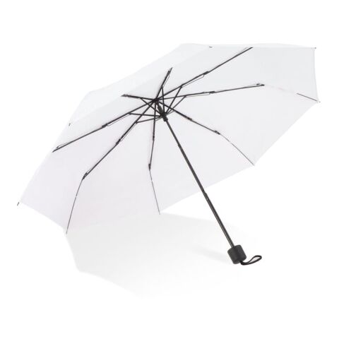 Congo 190T Pongee 21" Faltbarer Regenschirm Weiss