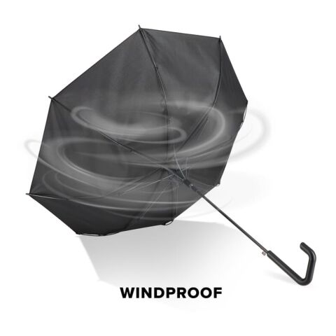 Mistralwood 190T Pongee 23" Regenschirm Auto offen Schwarz | ohne Werbeanbringung | Nicht verfügbar | Nicht verfügbar